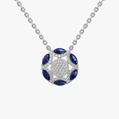 Roma Sapphire Jewelry Necklace